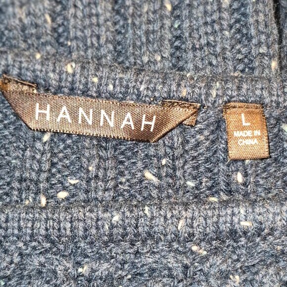 HANNAH Acrylic sweater, Turquoise with white specks in size LG. - Picture 16 of 16